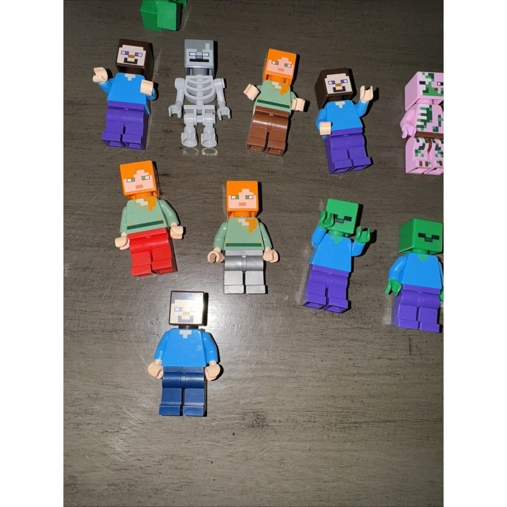 Lego‎ Minifigure Lot Minecraft Ghast 11 Figures And Animals Pig Wolf Horse Bunny